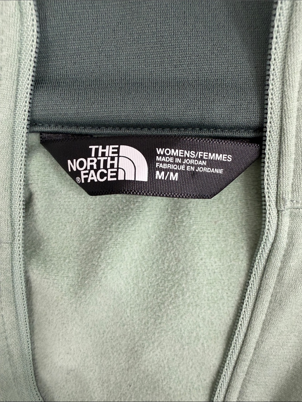 The North Face Women’s Sage Green Colorblock Quarter-Zip Fleece – M - Picture 7 of 9
